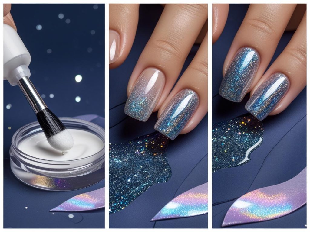 Glitter Nails 2025: Top Trends for Sparkly Nail Designs 5 DIY holographic glitter nail tutorial for 2025 trends
