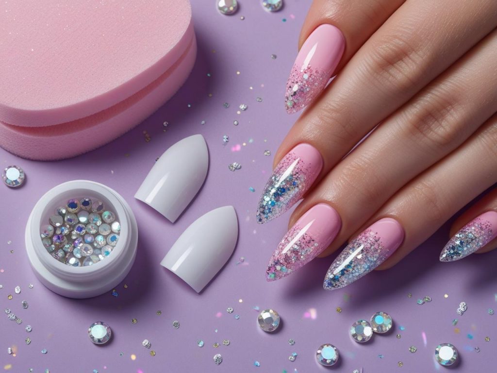 Glitter Nails 2025: Top Trends for Sparkly Nail Designs 13 Nail art kit for DIY glitter nail designs in 2025