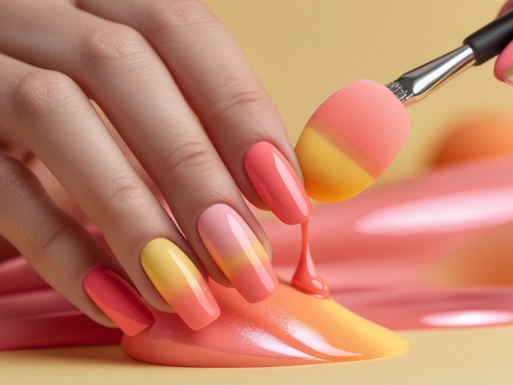 Creating coral sunset beach nail designs for 2025 inspiration