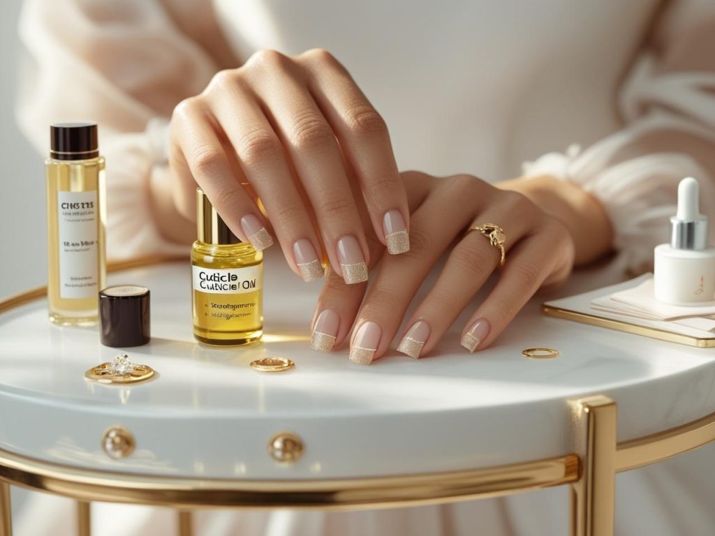 Square Nails 2025: Timeless Trends for Stunning Manicures 13 Applying cuticle oil for flawless square nails in 2025