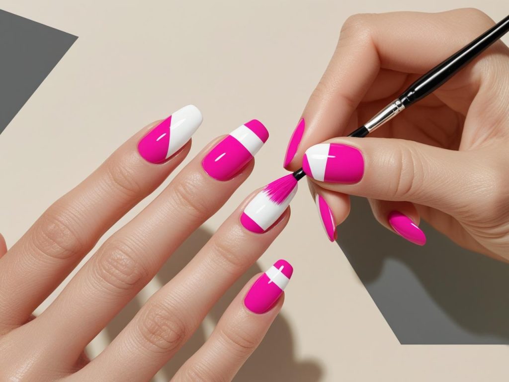 Square Nails 2025: Timeless Trends for Stunning Manicures 11 Creating color block square nail designs for 2025 inspiration