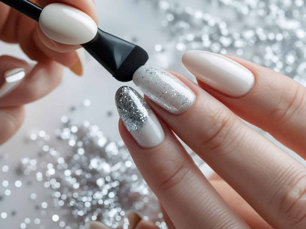 Bridal Nails 2025: Elegant Trends for Stunning Wedding Nail Designs 13 Creating glitter ombre bridal nail designs for 2025 inspiration