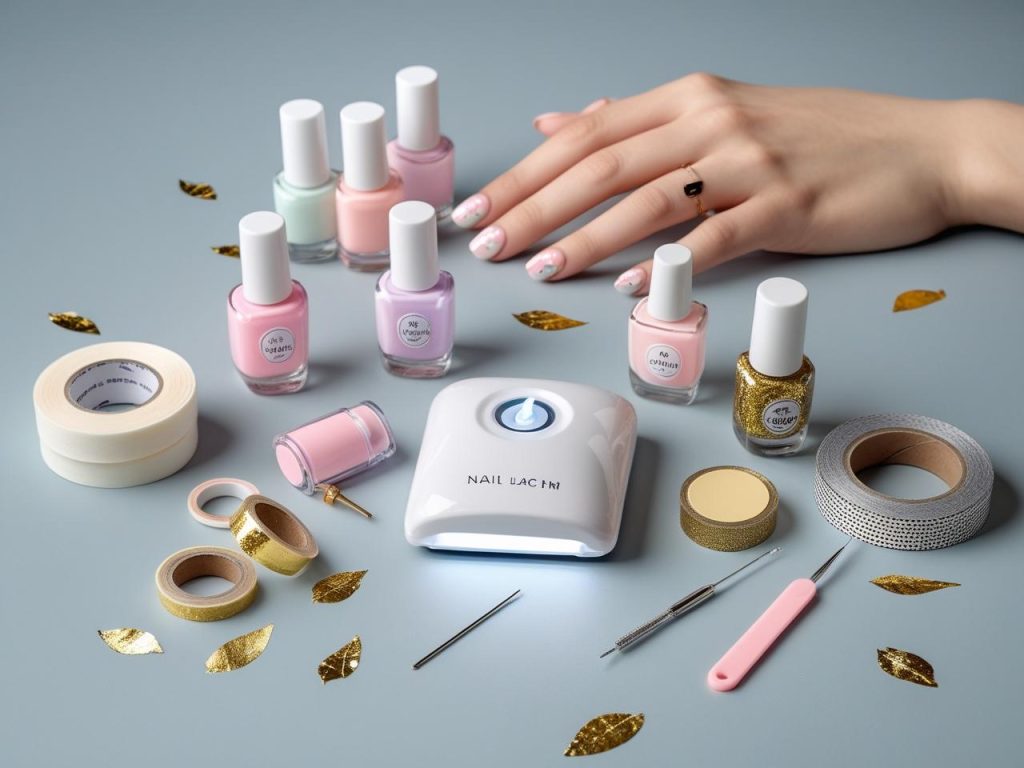 Nail art kit with polish and dotting tools for 2025 minimalist nail designs