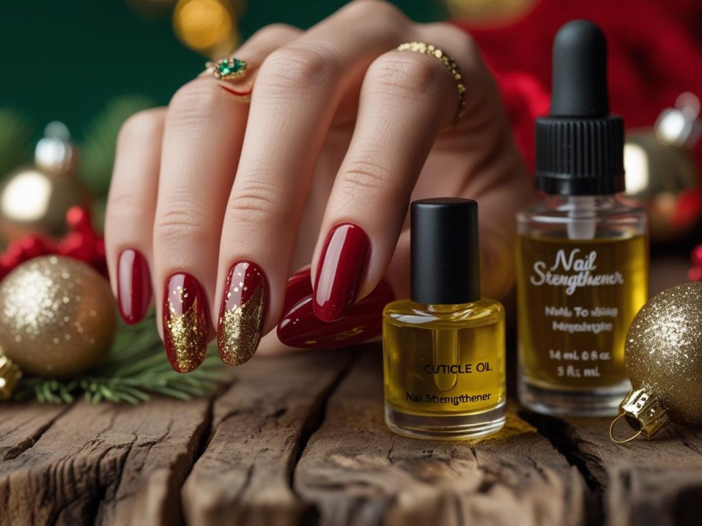 Christmas Nails 2025: c for Stunning Nail Designs 14 Applying cuticle oil for flawless Christmas nails in 2025
