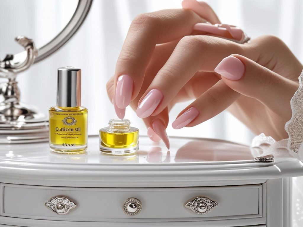 Ballerina Nails 2025: Elegant Trends for Stunning Manicures 15 Applying cuticle oil for flawless ballerina nails in 2025