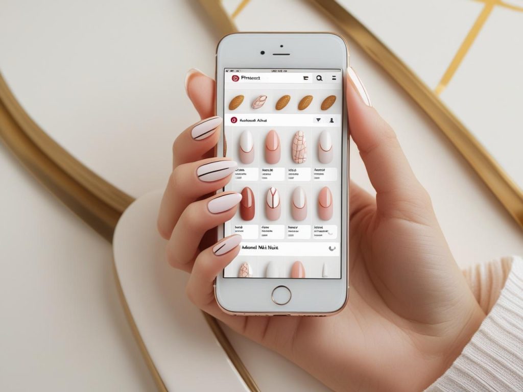 Almond Nails 2025: Chic Trends for Stunning Manicures 3 Minimalist chic almond nails on a Pinterest board, showcasing 2025 almond nail trends