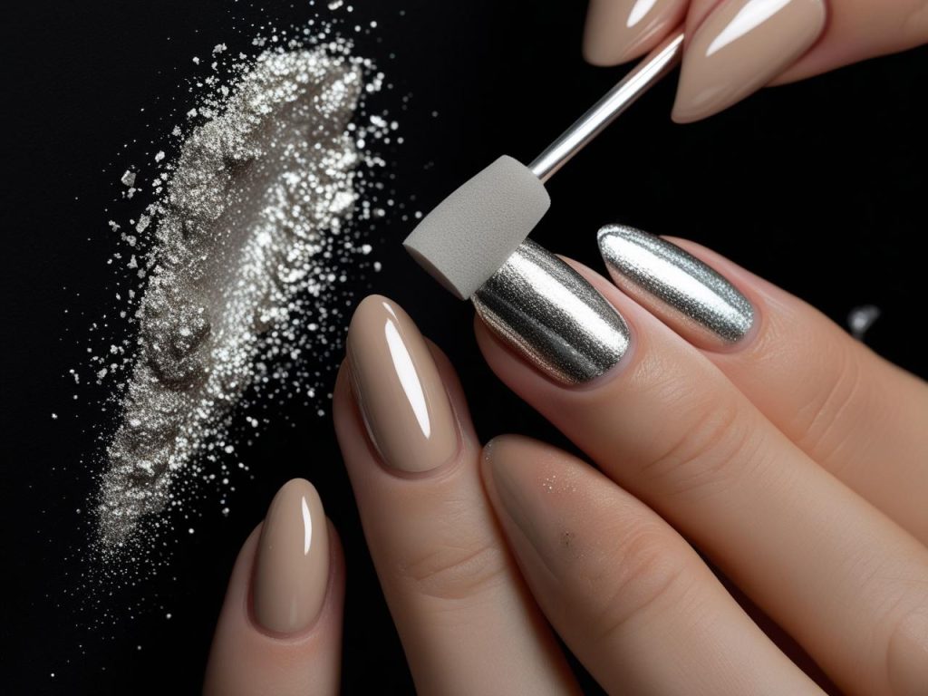 Coffin Nails 2025: Bold Trends for Stunning Manicures 7 Creating chrome finish coffin nail designs for 2025 inspiration