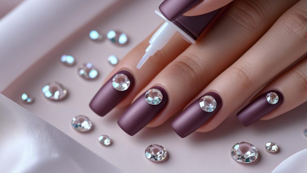 Creating matte gemstone nail designs for 2025 inspiration