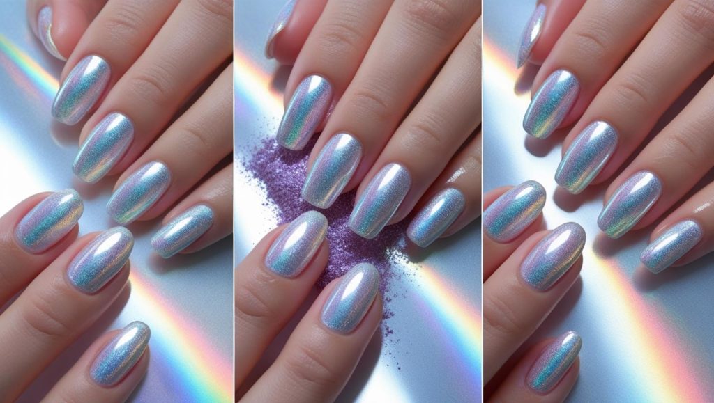 Holographic Nails 2025: Prismatic Trends for Stunning Manicures 4 DIY full holographic nail tutorial for 2025 trends