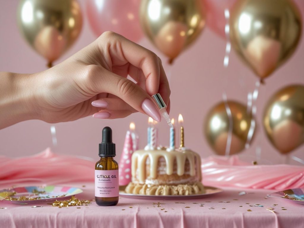 Birthday Nails 2025: Festive Trends for Stunning Nail Designs 16 Applying cuticle oil for stunning birthday nails in 2025