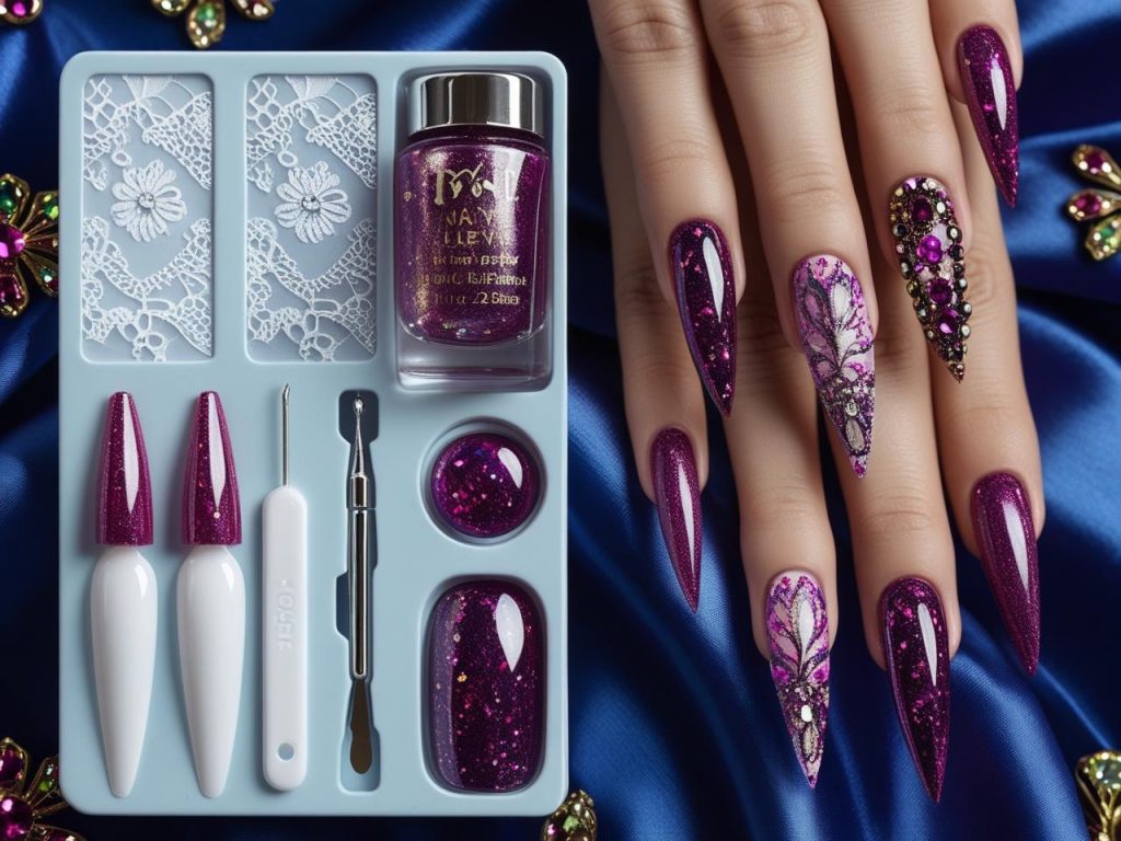 Stiletto Nails 2025: Daring Trends for Stunning Manicures 10 Nail art kit for DIY stiletto nail designs in 2025