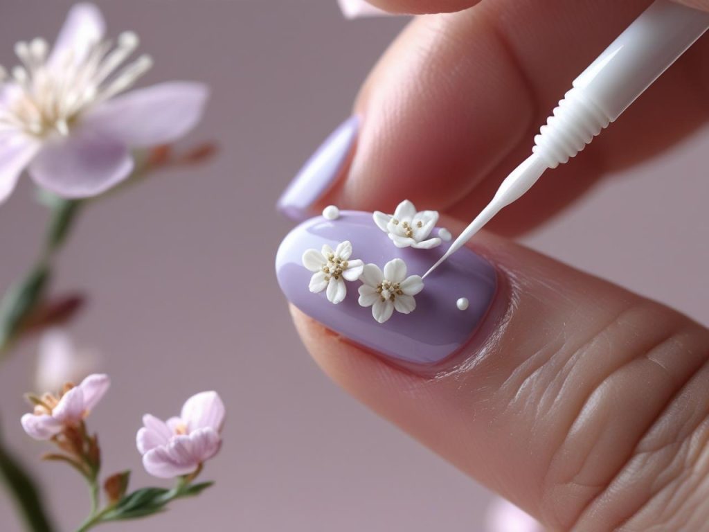 Almond Nails 2025: Chic Trends for Stunning Manicures 9 Creating floral embellished almond nail designs for 2025 inspiration