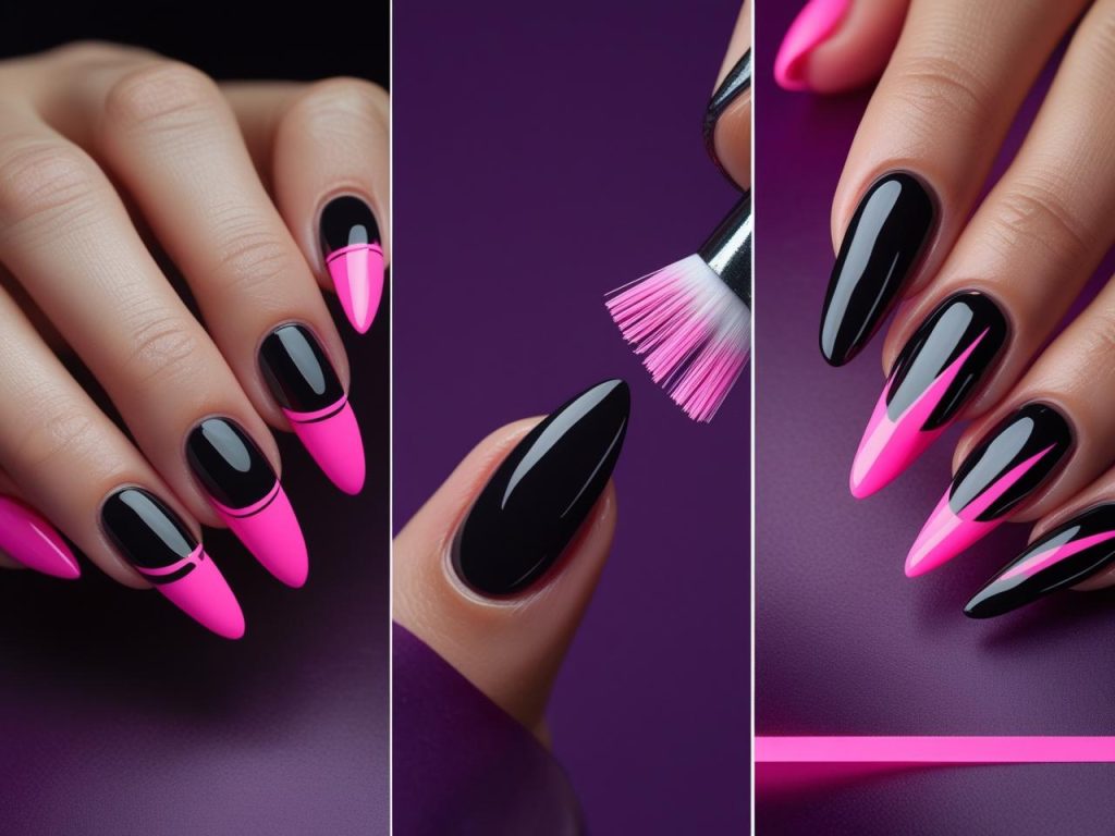 Coffin Nails 2025: Bold Trends for Stunning Manicures 5 DIY neon accent coffin nail tutorial for 2025 trends