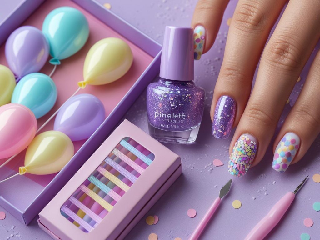 Birthday Nails 2025: Festive Trends for Stunning Nail Designs 15 Nail art kit for DIY birthday nail designs in 2025