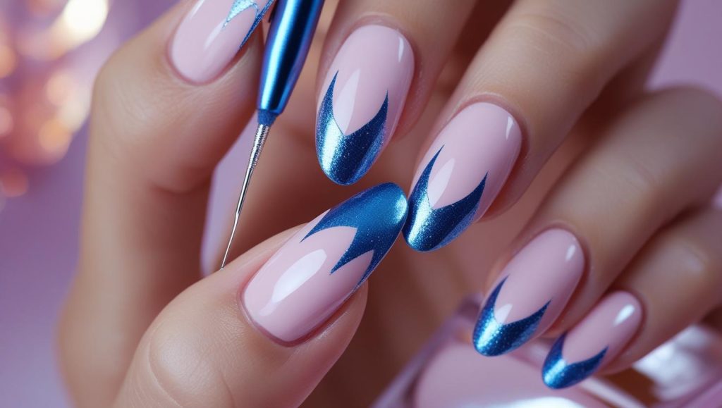 Cat Eye Nails 2025: Mesmerizing Trends for Stunning Manicures 9 Creating cat eye French tip nail designs for 2025 inspiration
