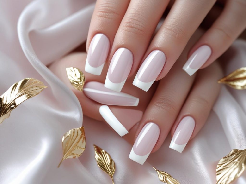 Square Nails 2025: Timeless Trends for Stunning Manicures 4 Classic French tip square nail designs with white tips for 2025