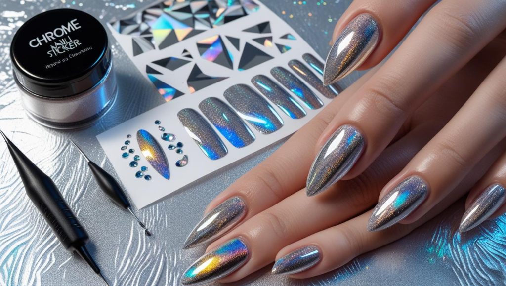 Nail art kit for DIY chrome nail designs in 2025