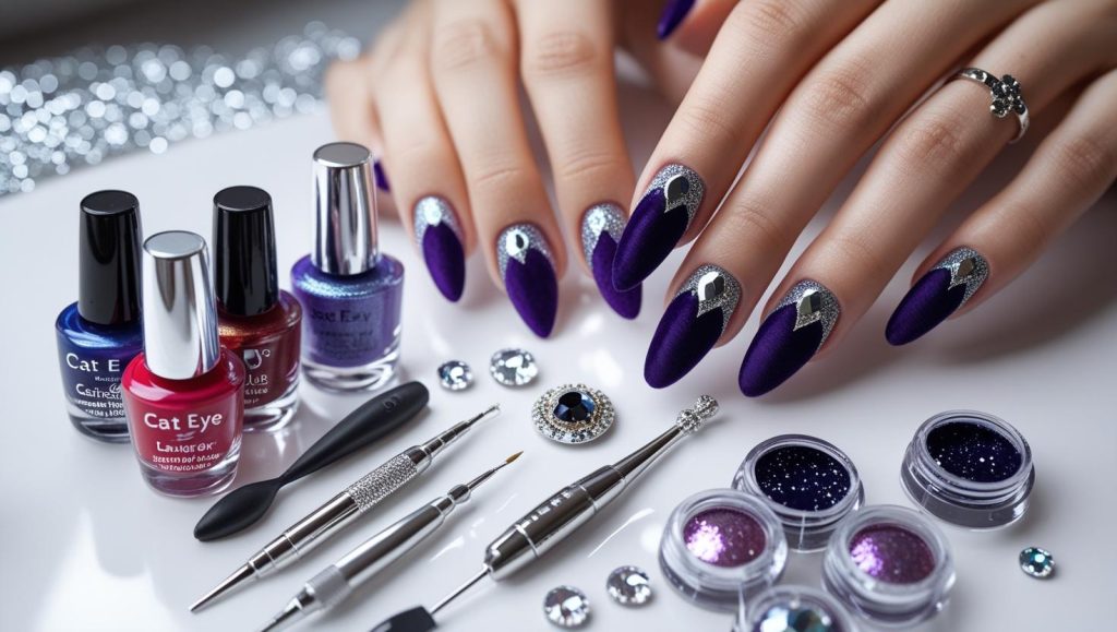 Cat Eye Nails 2025: Mesmerizing Trends for Stunning Manicures 16 Nail art kit with cat eye polish and tools for 2025 cat eye nail designs