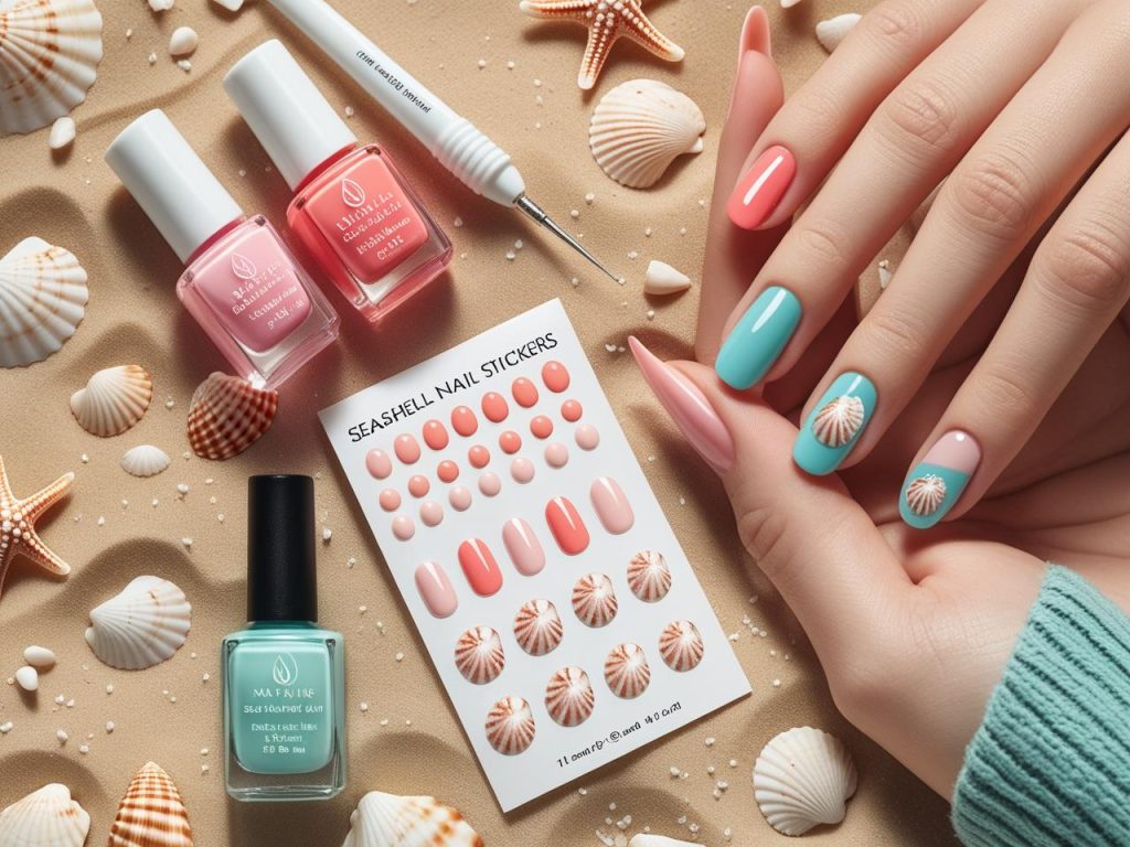 Nail art kit for DIY beach nail designs in 2025