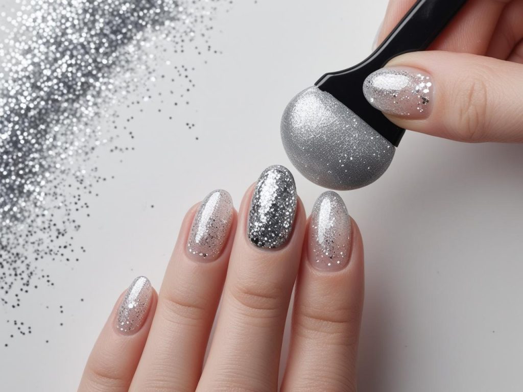  “Creating glitter ombre nail designs for 2025 inspiration.”