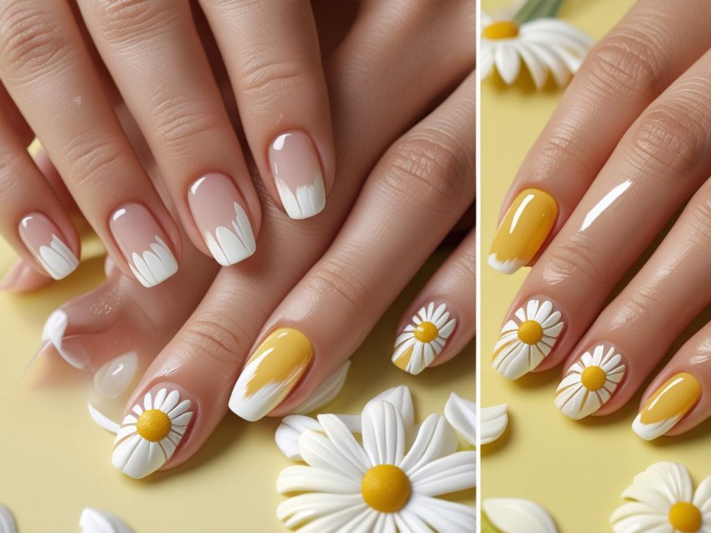 Daisy Nail Art 2025: Playful and Romantic Trends for Stunning Manicures 5 “DIY classic daisy nail art tutorial for 2025 trends.”
