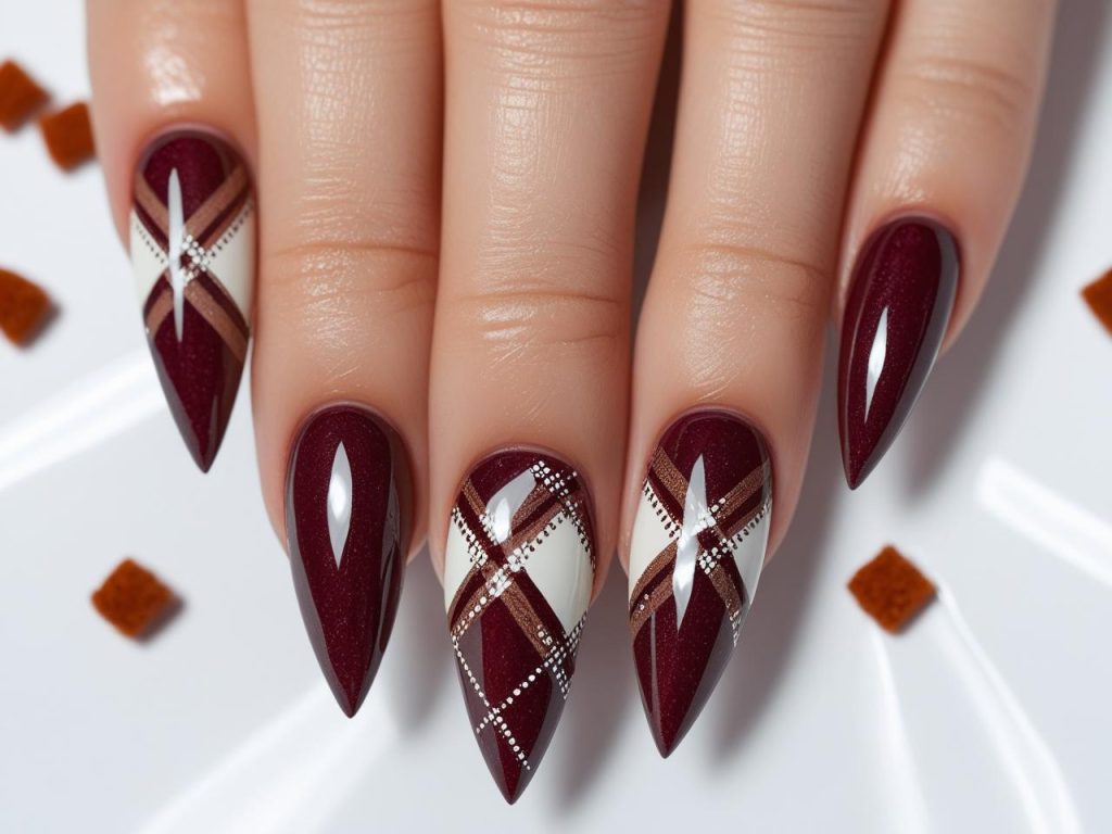  “Classic half-moon DIY nail art with nude and teal polish on a Pinterest board, showcasing creative nail trends.”
