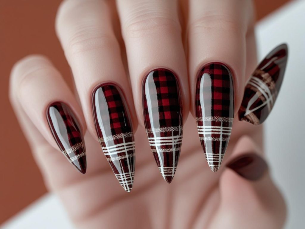 “Creating classic half-moon DIY nail art designs for inspiration.”