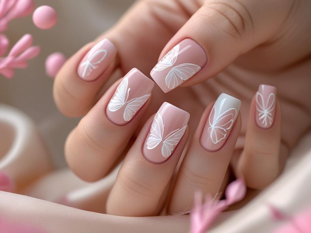 Butterfly Nail Designs 2025: Whimsical and Elegant Trends for Stunning Manicures 9 “Creating colored butterfly nail designs for 2025 inspiration.”