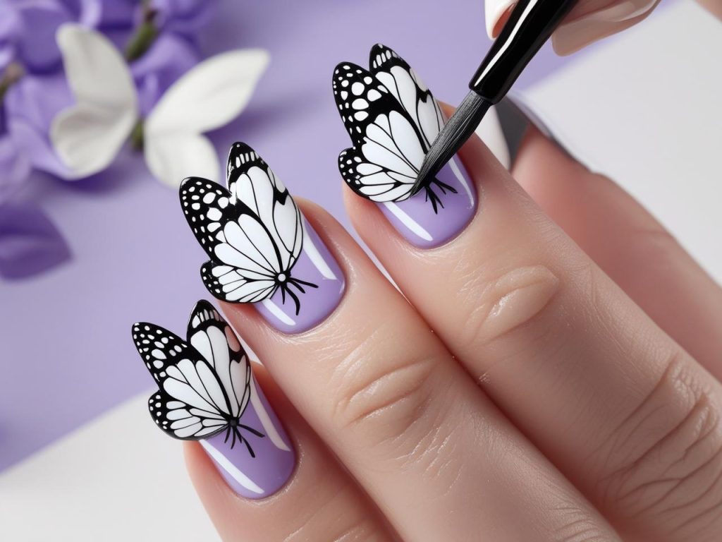 Butterfly Nail Designs 2025: Whimsical and Elegant Trends for Stunning Manicures 11 “Creating ombre butterfly nail designs for 2025 inspiration.”