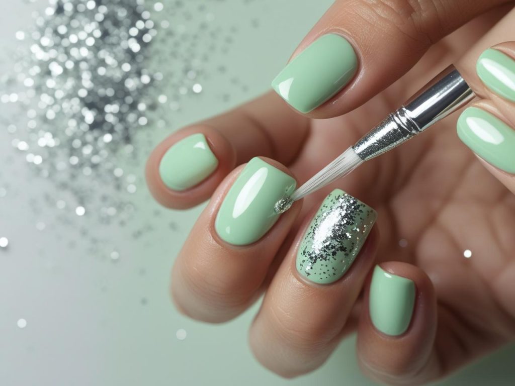  “Creating glitter pastel summer nail designs for 2025 inspiration.”
