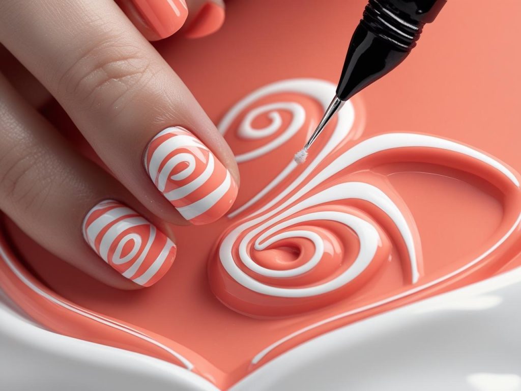  “Creating swirl pattern DIY nail art designs for inspiration.”