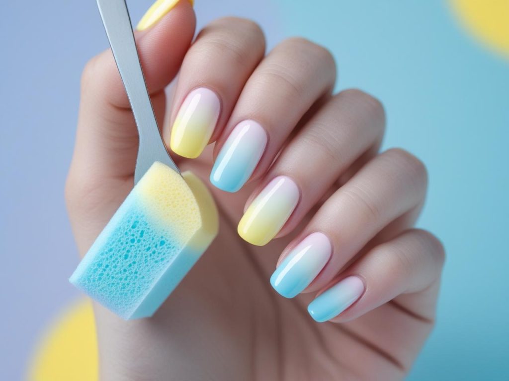  Creating pastel ombré back to school nail trends 2025 with gradient polish