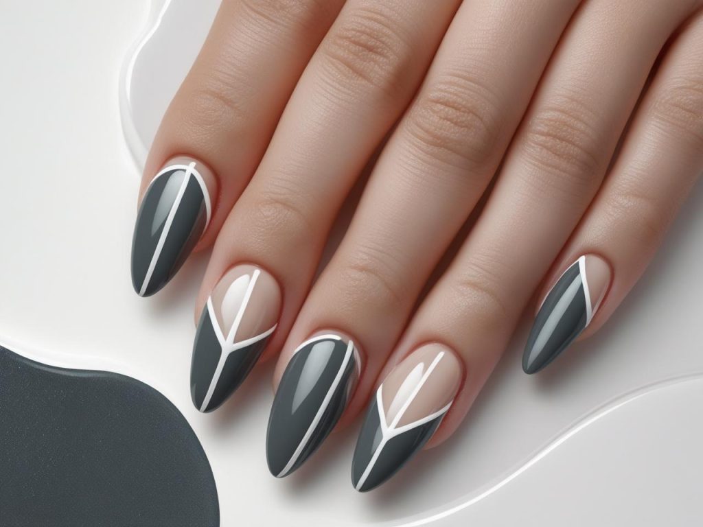 “Creating classic line simple nail designs for inspiration.”