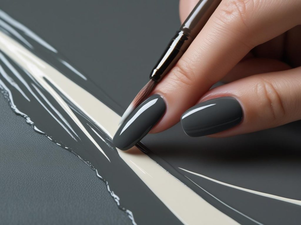 “Creating classic line simple nail designs for inspiration.”