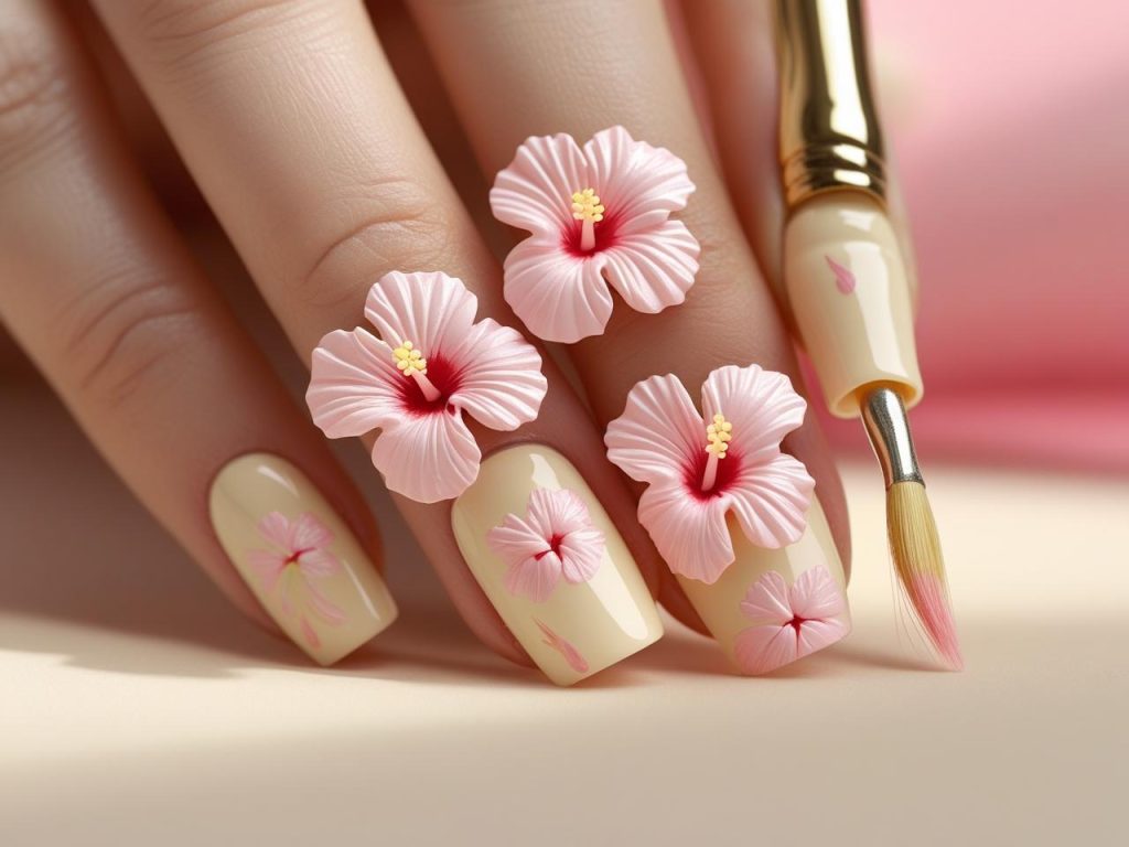 Floral Summer Nails 2025: Bright and Romantic Trends for Stunning Manicures 10 Creating tropical floral summer nail designs for 2025 inspiration