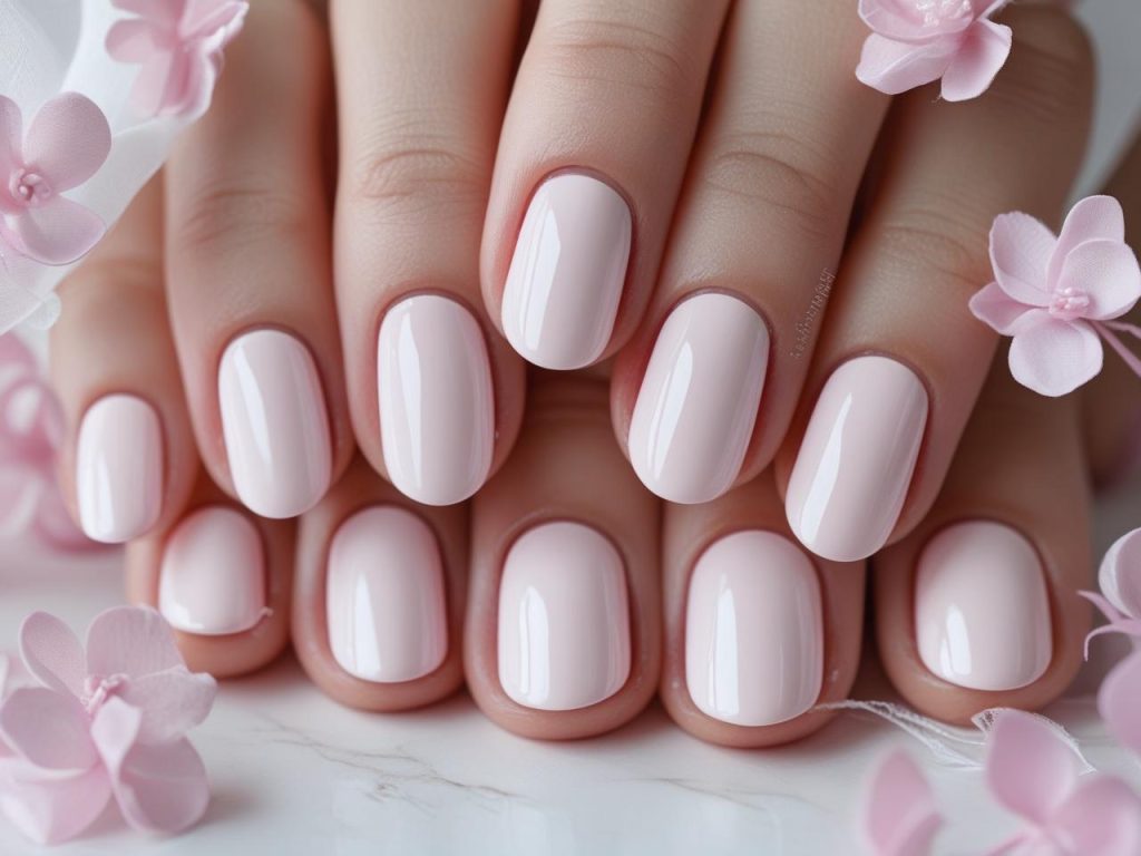 Pastel Nail Designs 2025: Soft and Chic Trends for Stunning Manicures 5 Classic pastel nail designs with light pink polish for 2025.