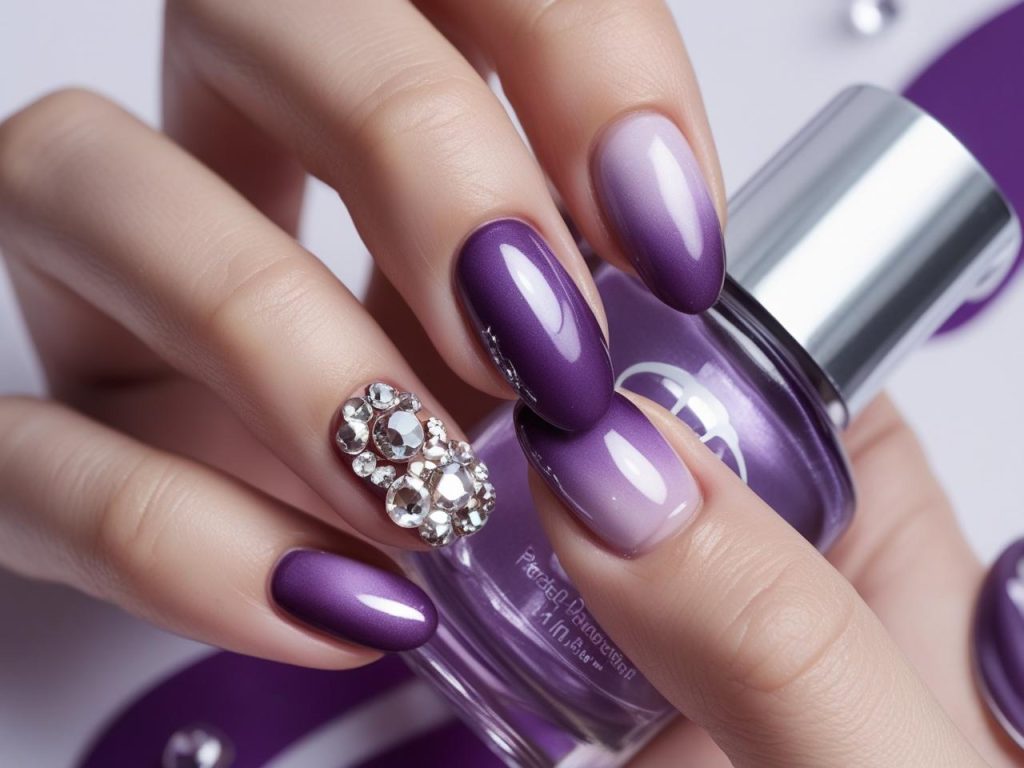  “Creating gemstone ombre nail designs for 2025 inspiration.”