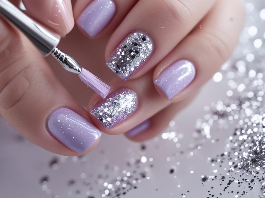 Pastel Nail Designs 2025: Soft and Chic Trends for Stunning Manicures 8 Creating glitter pastel nail designs for 2025 inspiration