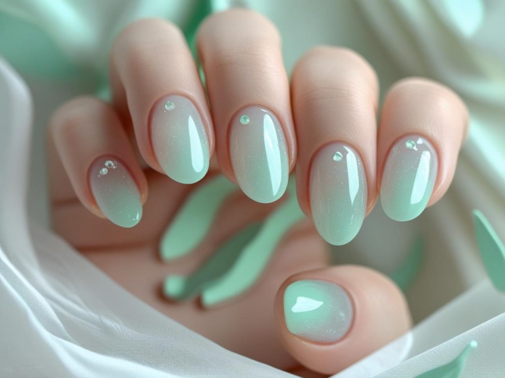 Jelly Nails 2025: Vibrant Translucent Trends for Stunning Manicures 12 Pastel jelly nail designs with mint translucent finish for 2025