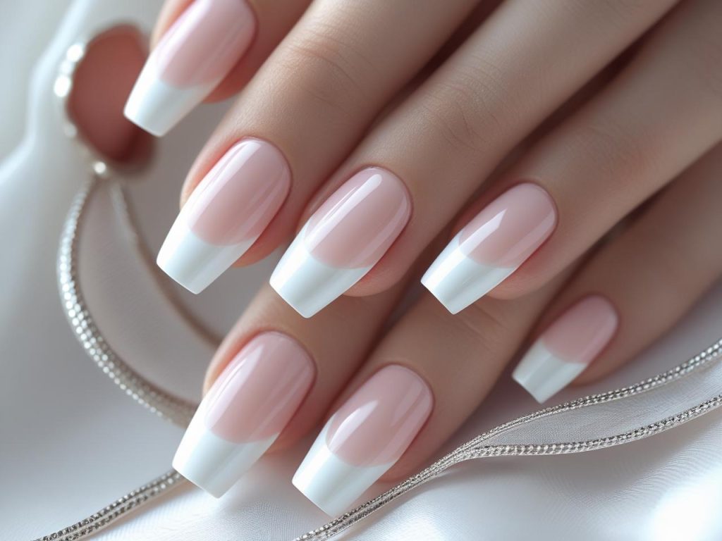 White Nail Designs 2025: Elegant and Timeless Trends for Stunning Manicures 8 White French tip nail designs with crisp white tips for 2025