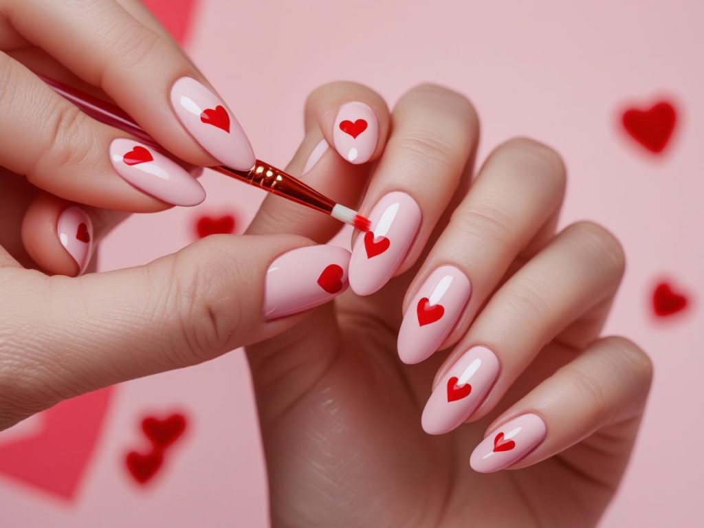 Cute Summer Nails: Playful and Chic Trends for Stunning Manicures 6 Creating classic heart cute summer nail designs for inspiration