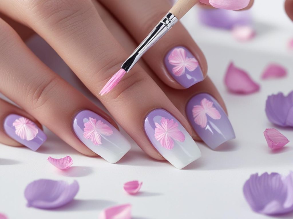 Creating ombre petal spring nail inspo designs for inspiration