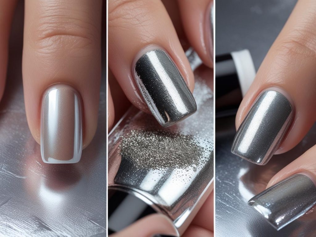 “DIY silver chrome nail tutorial for 2025 trends.
