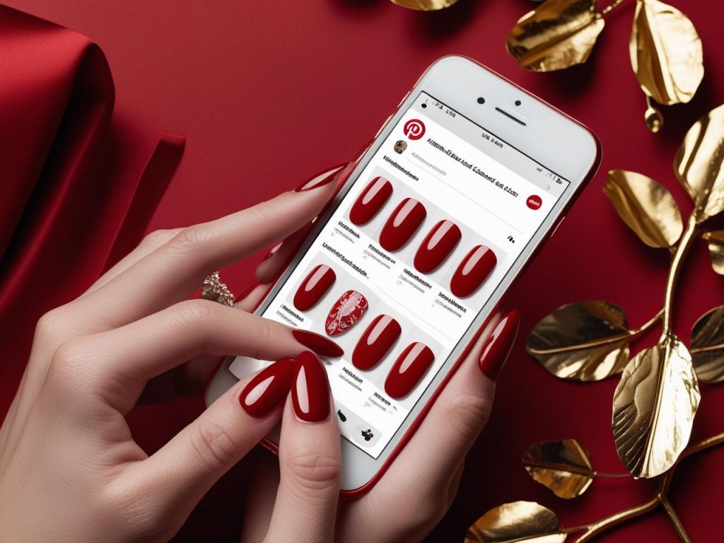 Red Nail Designs 2025: Bold and Timeless Trends for Stunning Manicures 3 “Classic red gloss round nails on a Pinterest board, showcasing 2025 red nail trends.”