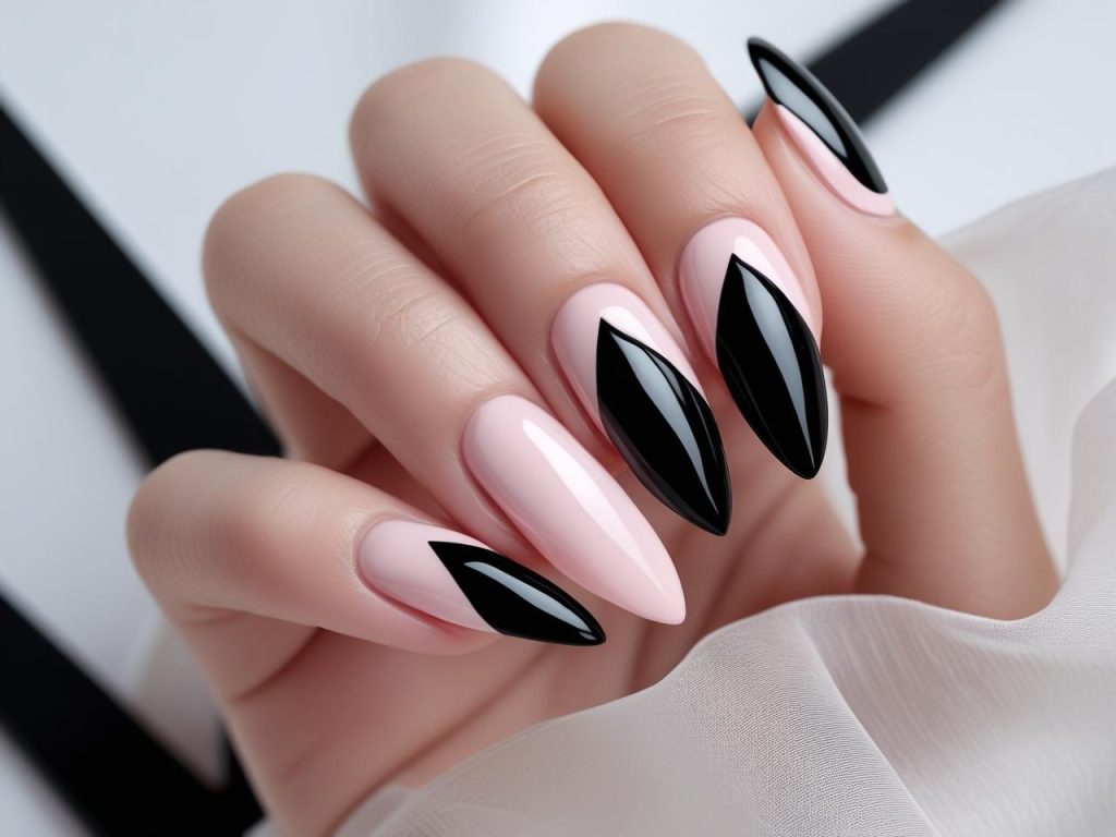 Black Nail Designs 2025: Bold and Edgy Trends for Stunning Manicures 8 “Black French tip nail designs with jet black tips for 2025.”