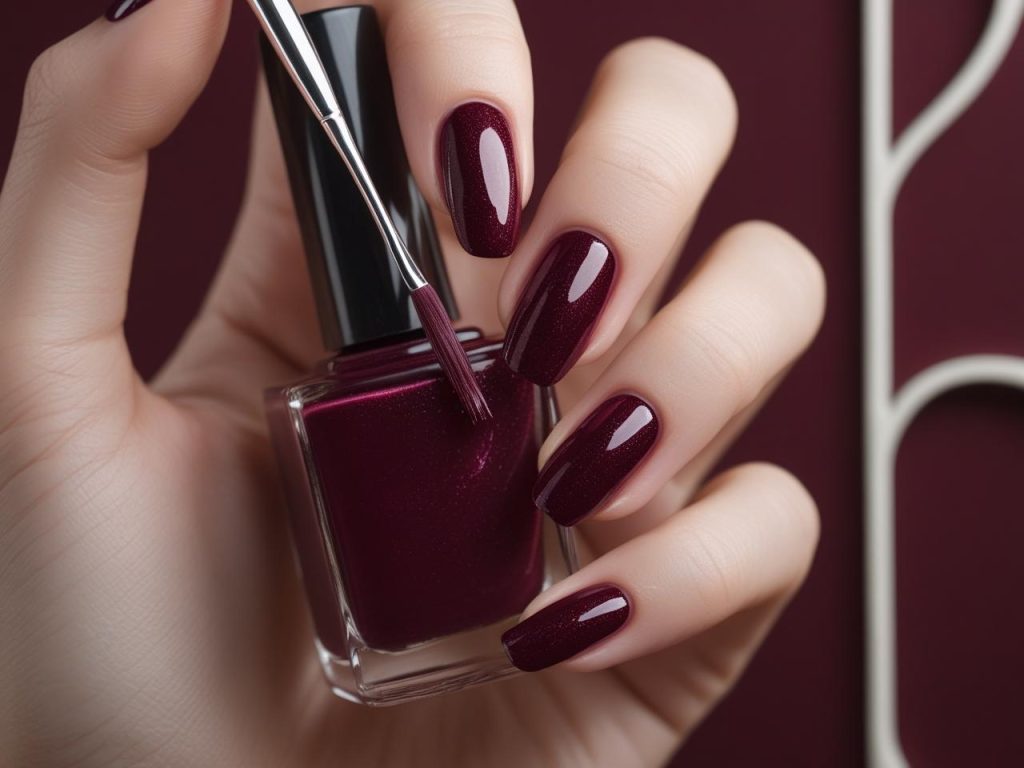Winter Nail Inspo: Cozy and Glamorous Trends for Stunning Manicures 10 “Creating deep velvet winter nail inspo designs for inspiration.”