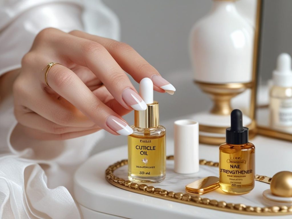 French Manicure 2025: Timeless and Chic Trends for Stunning Nails 15 “Applying cuticle oil for flawless French manicure designs in 2025.”