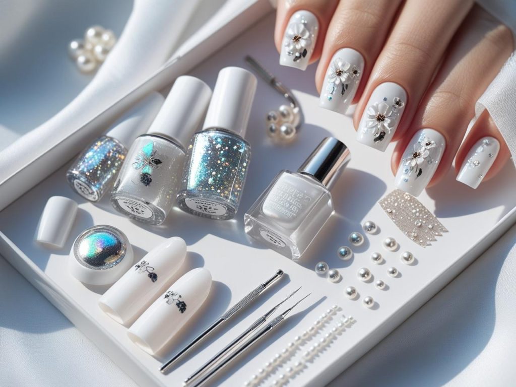 White Nail Designs 2025: Elegant and Timeless Trends for Stunning Manicures 16 Nail art kit with white polish and tools for 2025 white nail designs