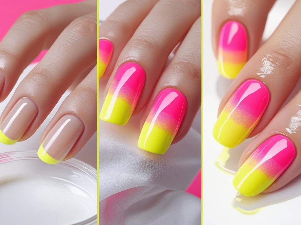 Neon Nails 2025: Vibrant Electric Trends for Stunning Manicures 5 “DIY neon gradient nail tutorial for 2025 trends.”