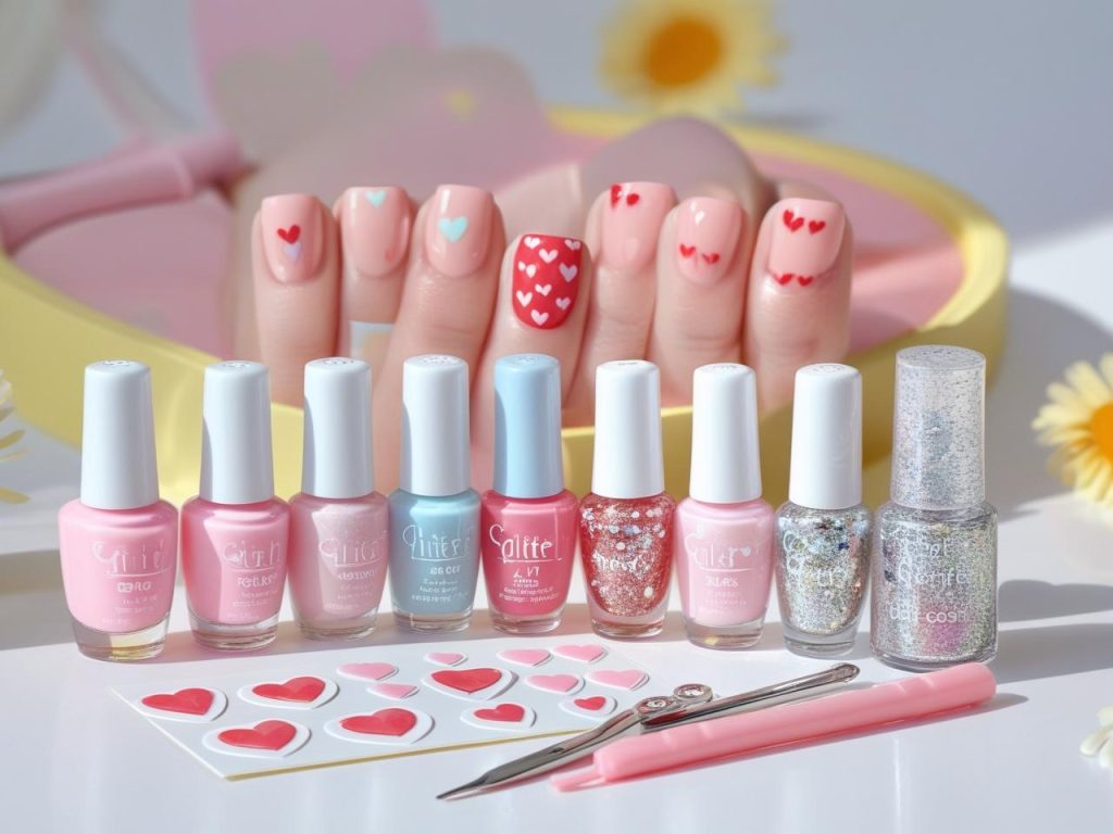 Cute Summer Nails: Playful and Chic Trends for Stunning Manicures 14 Nail art kit with polish and tools for cute summer nail designs